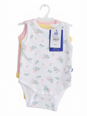 BODY S M ALG POL AMARILLO-ROSADO-BLANCO EST TALLA 3 –  A. hombro  18cm – Largo 32cm